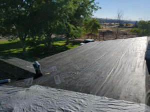 View from on top of a house undergoing a reroofing project in Twin Falls, ID.