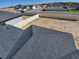 View of back-half of new roof installed as a part of a construction project in Twin Falls, ID.